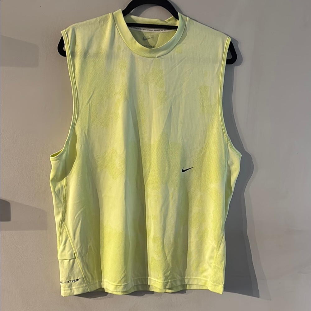 Nike Yellow Sleeveless Athletic Top